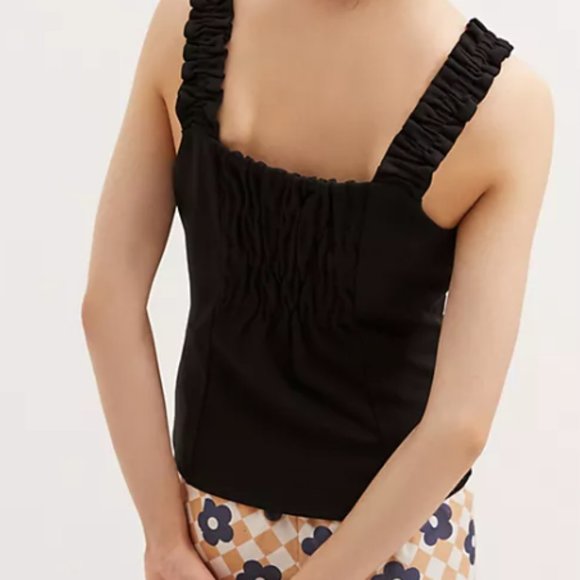 NWOT Ruffled Square Neck Tank Size XL - Picture 5 of 12